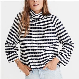 Madewell Texture & Thread Mockneck Top (Small)